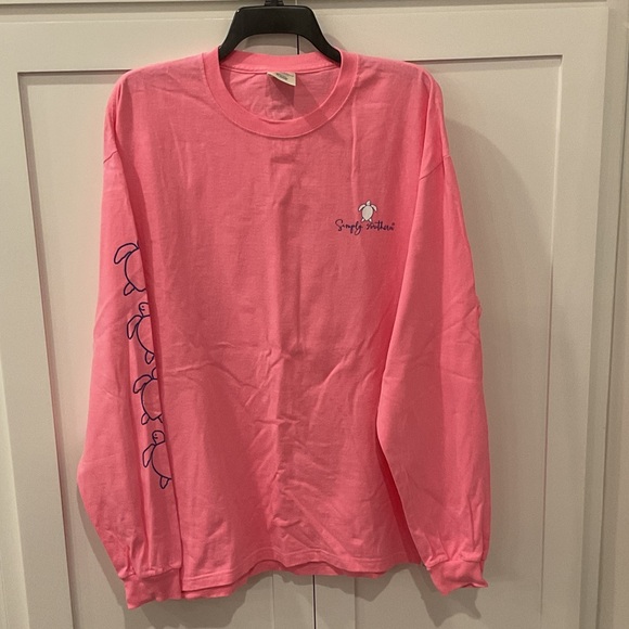Simply Southern Tops - Simply Southern Bright Pink Long Sleeve Tee